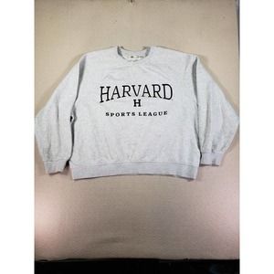 H & M Sweatshirt Women Large Gray Harvard University Sports Long Sleeve Athletic